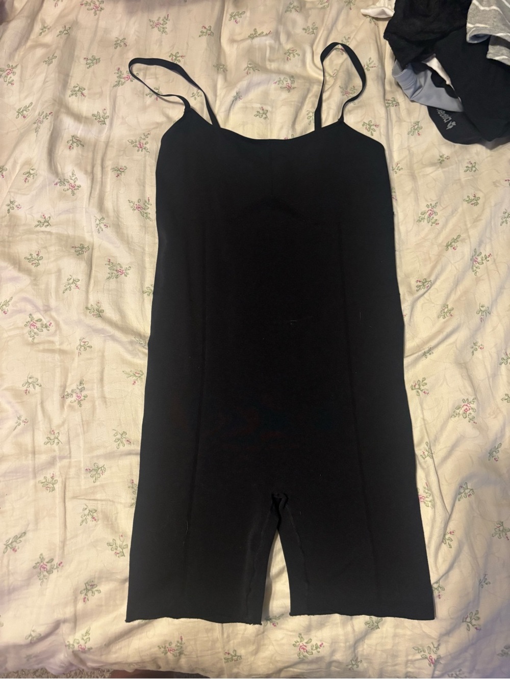 Fabletics Black Athletic Bike Shorts Romper